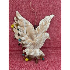 Vita Terra Whitewash Peace-Inspired Metal Dove Wall Chime